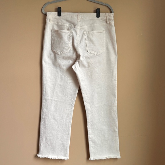 LOFT High Rise Straight Frayed Hem Jean - Picture 6 of 13